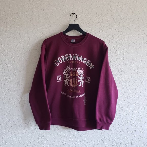 Sweaters - Burgundy Copenhagen Sweatshirt M